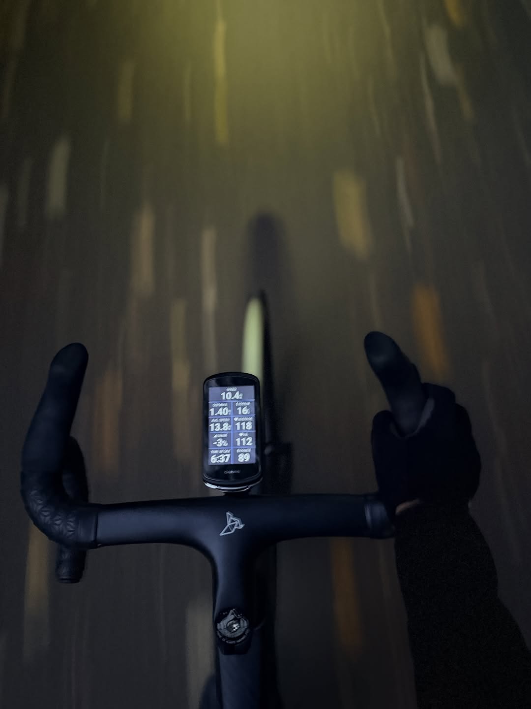 Litebike Onyx carbon integrated lightweight handlebars in action shot